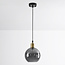 1-lichts hanglamp Verona - smoke glas rond