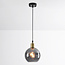 1-lichts hanglamp Verona - smoke glas rond