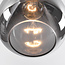 1-lichts hanglamp Verona - druppelvormig smoke glas met spiegeleffect