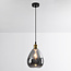 1-lichts hanglamp Verona - druppelvormig smoke glas met spiegeleffect