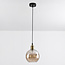 1-lichts hanglamp Liya cognac glas