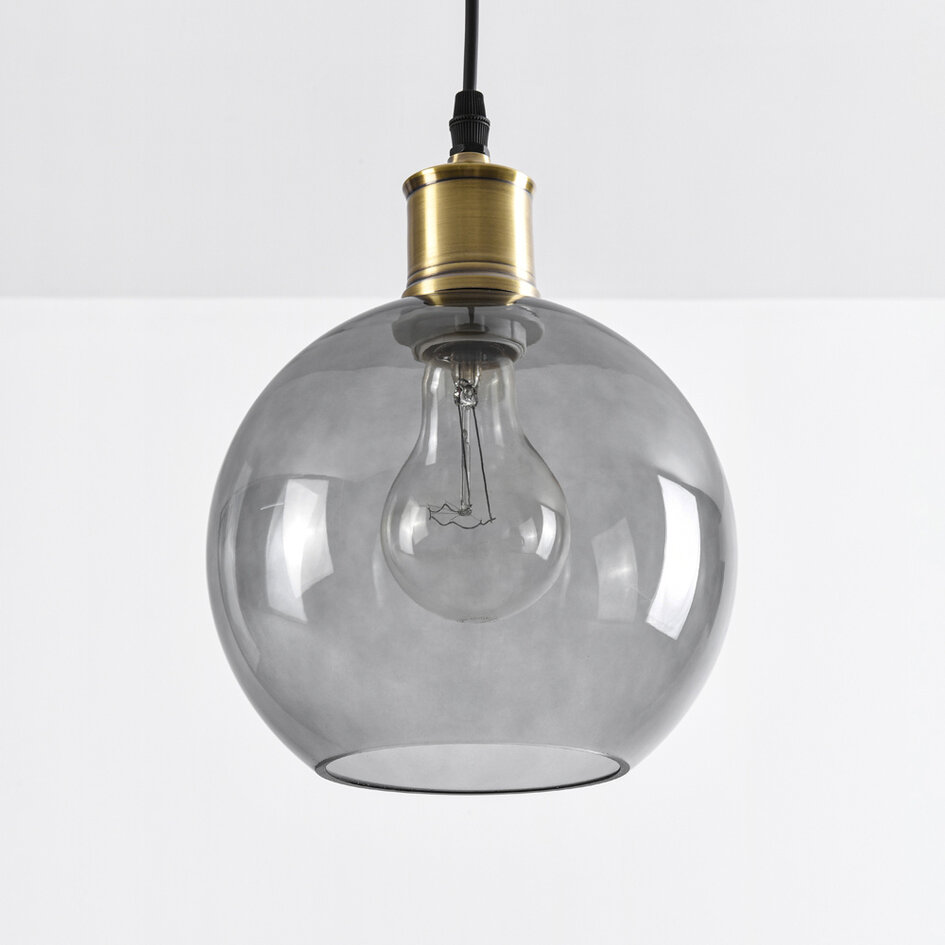 1-lichts hanglamp Liya in smoke glas, variant 2