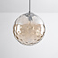 Hanglamp Hades van cognac glas met bolling