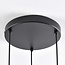 3-lichts hanglamp Brinati - grijs matglas