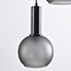 3-lichts hanglamp Brinati - grijs matglas