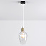 1-lichts hanglamp Verona transparant - langwerpig glas bolling