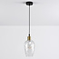 1-lichts hanglamp Verona transparant - langwerpig glas bolling