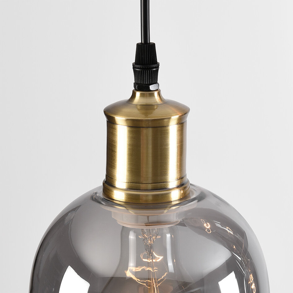 Hanglamp 5-lichts Valerie met smoke glas