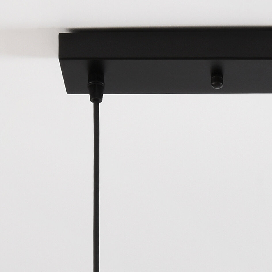 Hanglamp 5-lichts Valerie met amber glas