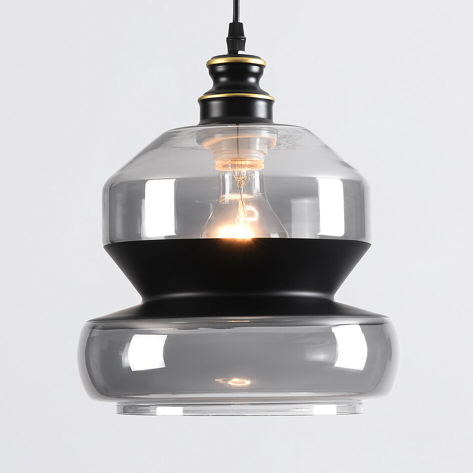 1-lichts hanglamp Sofie - breed glas