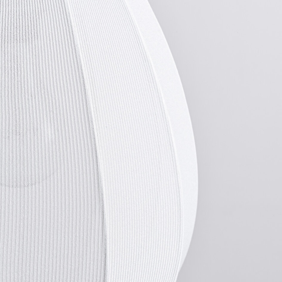 3-lichts japandi hanglamp met witte stoffen lampionnen - Fabrica