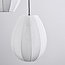 3-lichts hanglamp Fabrica - witte stoffen lampionnen