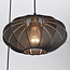 3-lichts japandi hanglamp met zwarte stoffen lampionnen - Fabrica