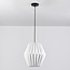 Papieren hanglamp Berlian - wit met geplooide kap