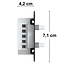 Duo muurdimmer, inbouw 2 x 0-200W