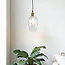 1-lichts hanglamp Verona transparant - langwerpig glas bolling
