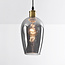 1-lichts hanglamp Verona - langwerpig smoke glas met spiegeleffect