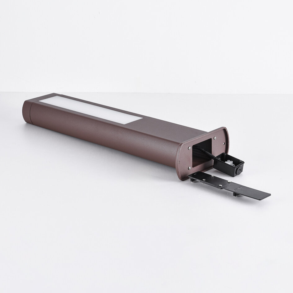 Industriële staande buitenlamp Stein - bruin