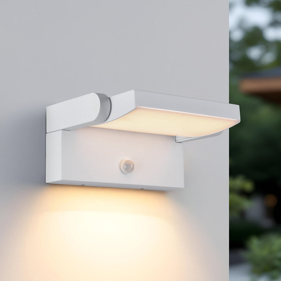 Verstelbare wandlamp Berlin met sensor - wit