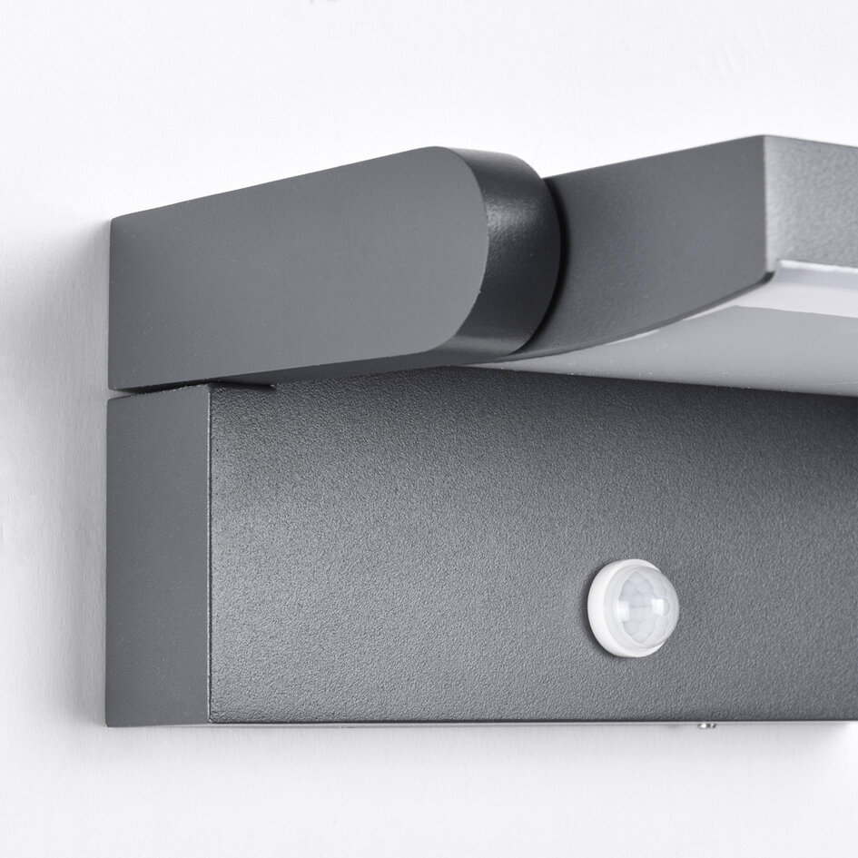 Verstelbare wandlamp Berlin met sensor - antraciet