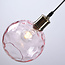 1-lichts hanglamp Lotte - roze glas met bolling