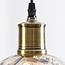 1-lichts hanglamp Lotte - cognac glas met bolling