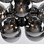 12-lichts hanglamp Decadi - zwart en smoke glas