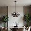 Design hanglamp zwart met smoke glas, 12-lichts - Decadi