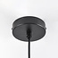 12-lichts hanglamp Decadi - zwart en melkwit glas