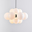 12-lichts hanglamp Decadi - zwart en melkwit glas