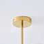 Plafondlamp Venezia goud met melkglas, 6-lichts