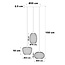 Hanglamp met amber glas en getextureerd detail - Kaca