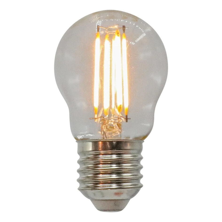 2,5W & 4,5W filament lamp, 2700K, helder glas Ø45 - dimbaar