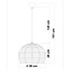 Bohemian hanglamp Kanpur, geweven henneptouw