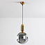 1-lichts hanglamp Lewis met golvend glas