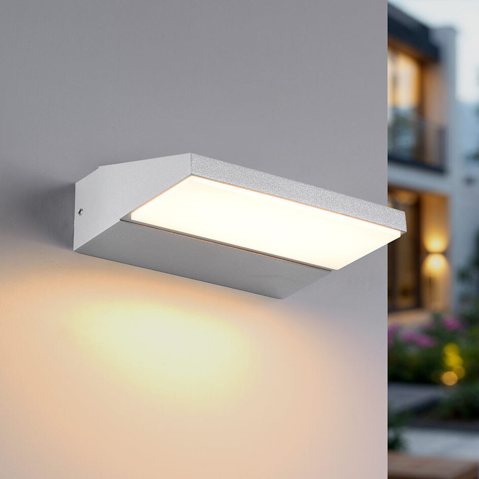 Draaibare wandlamp buiten Argento - zilver