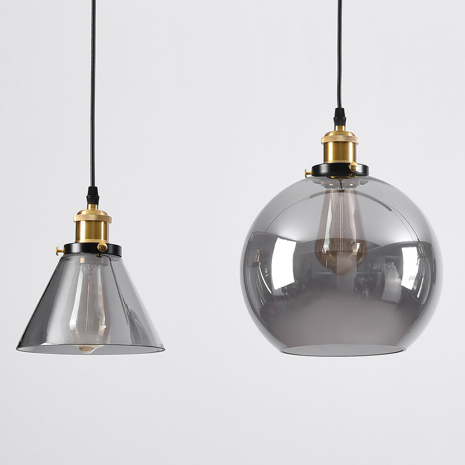 Hanglamp 4-lichts met smoke glas - Kendall