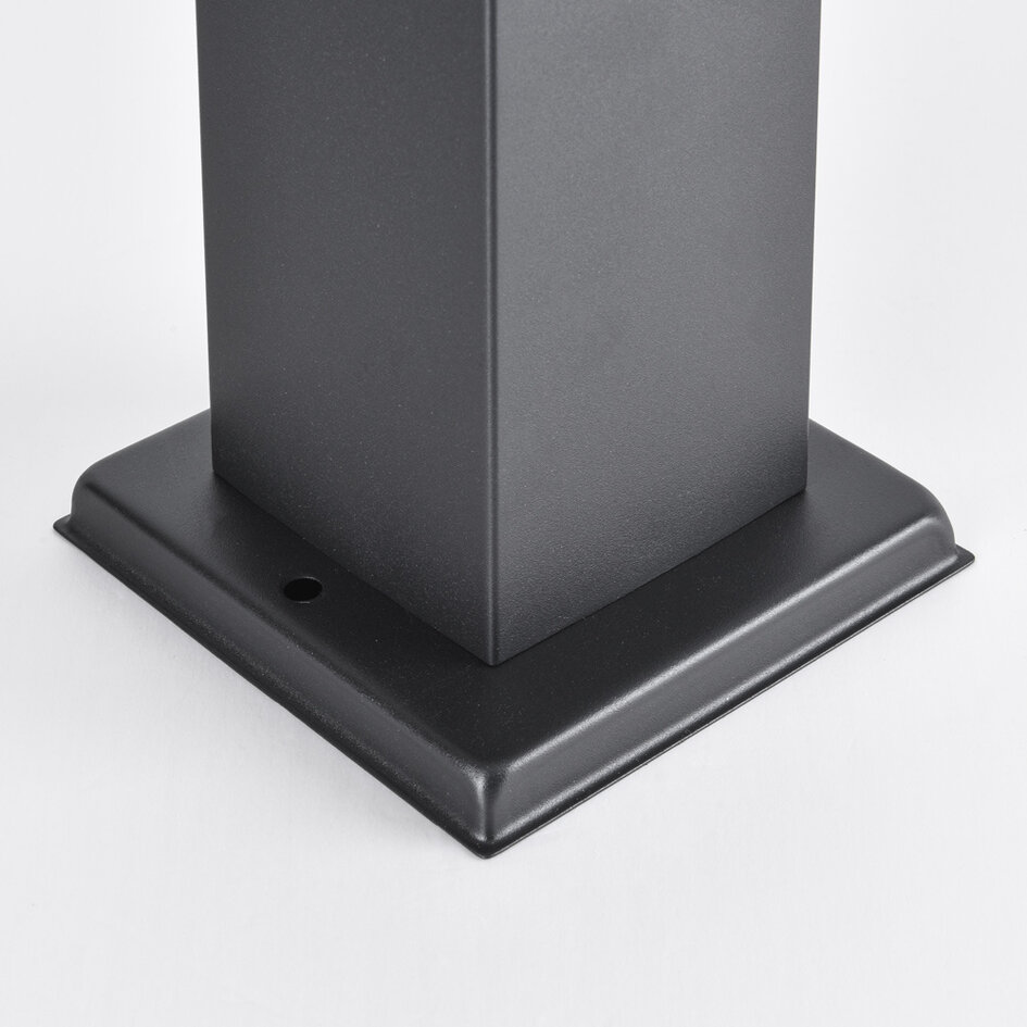 RVS buitenstopcontact met lamp Jardin - vierkant met 4 stopcontacten