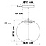Hanglamp met rookglas Vajen - 3-staps dimbaar