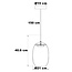 Zwarte hanglamp Nadine met smoke grijs glas en 3-staps dim
