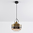 Hanglamp Laure - amber glas art-deco brede bol