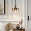 Hanglamp Laure - amber glas art-deco brede bol