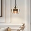 Hanglamp Laure - amber glas art-deco brede bol