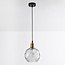 1-lichts hanglamp Lotte - smoke glas met bolling