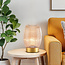 Tafellamp met amber glas - Inci