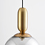1-lichts hanglamp Lewis met golvend glas