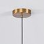 7-lichts design hanglamp Sette - amber glas en goud