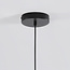 7-lichts hanglamp Hepta - amber glas en zwart