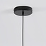 7-lichts hanglamp Hepta - transparant glas en zwart