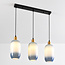 Hanglamp Noud 3-lichts met kleurverloop in glas